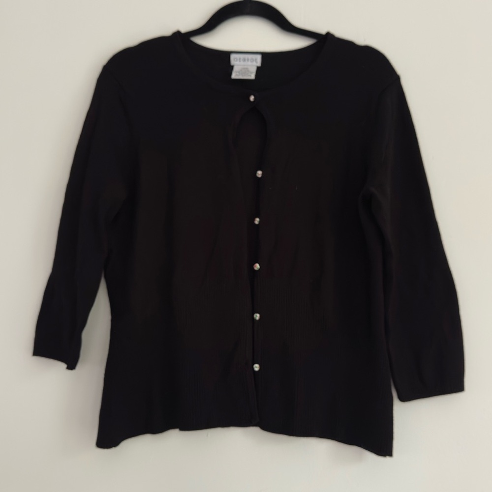 George‎ Black Button-Up Top